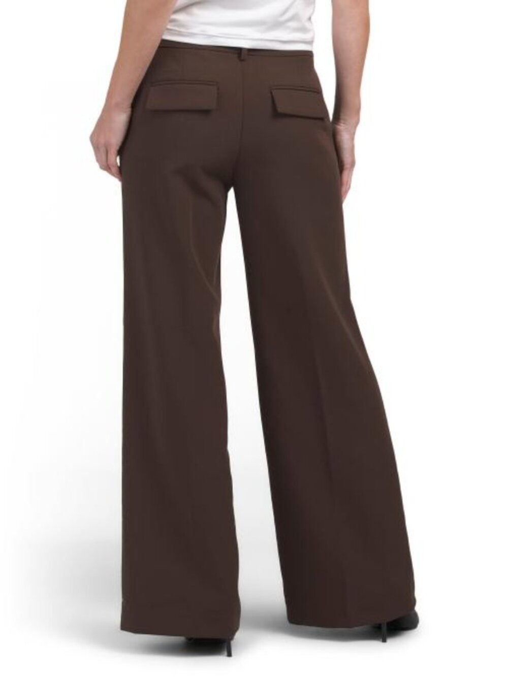 ELIE TAHARI Fly Front Flared Pants With Slant Pockets - Picture 2 of 3